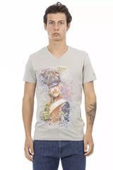 T-shirt homme en coton gris de Trussardi Action