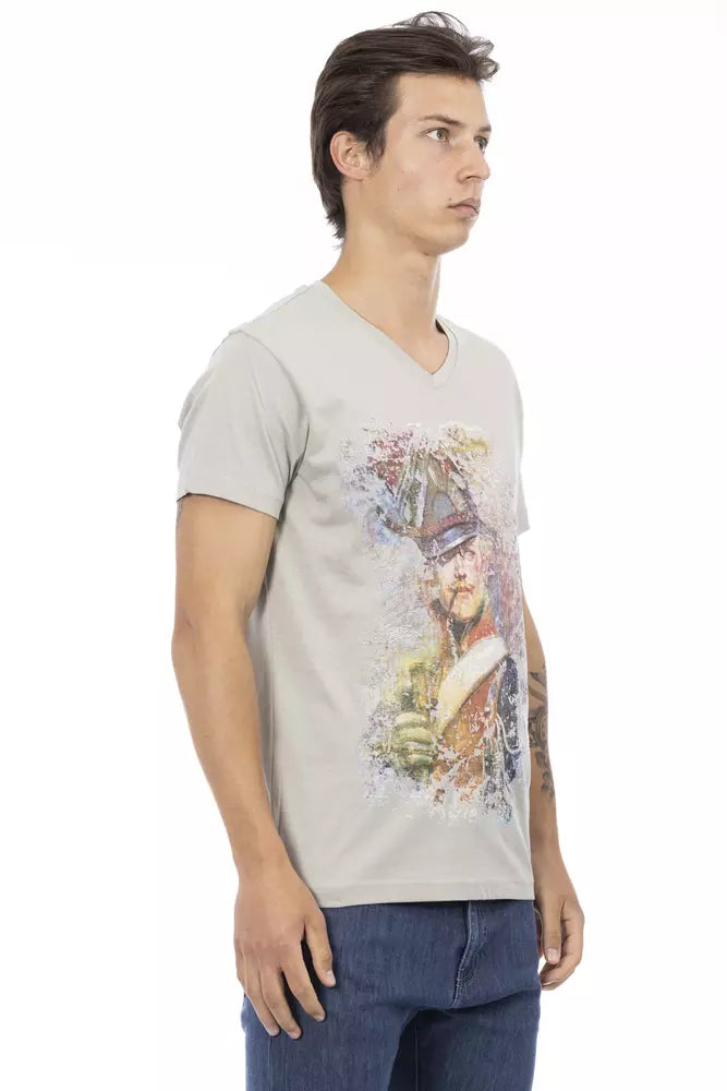 T-shirt homme en coton gris de Trussardi Action