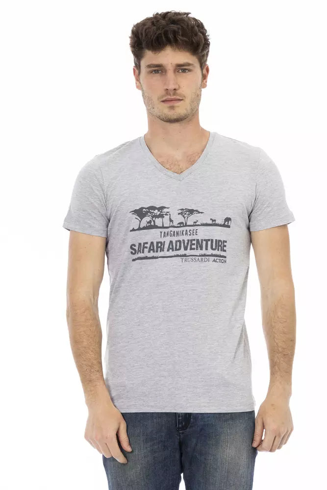Trussardi Action Grijs Katoenen Heren T-Shirt