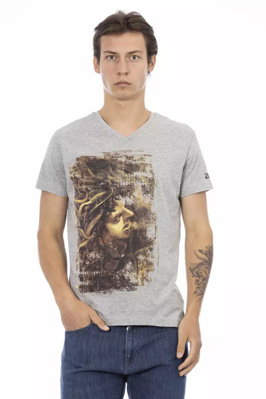 T-shirt homme en coton gris de Trussardi Action