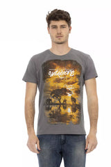 T-shirt homme en coton gris de Trussardi Action