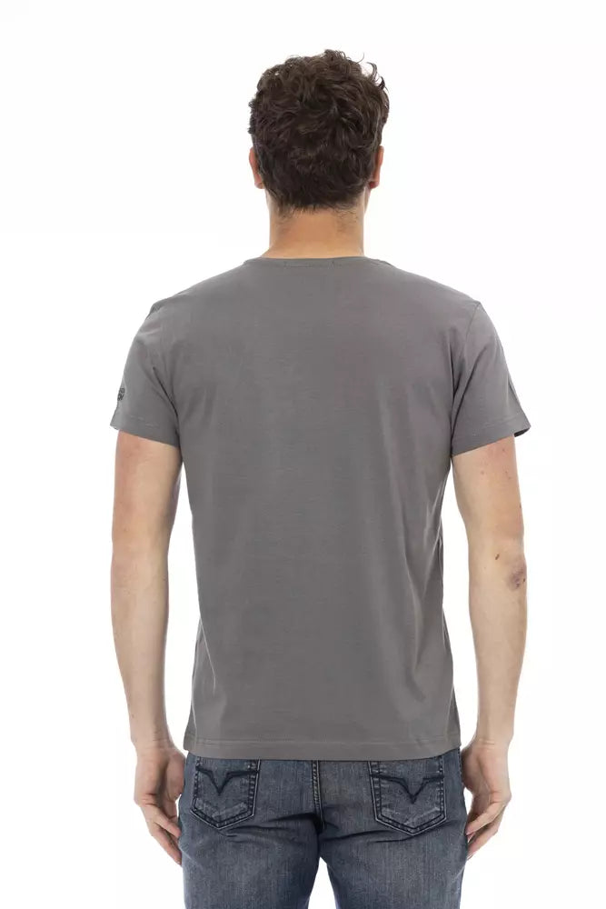 T-shirt homme en coton gris de Trussardi Action