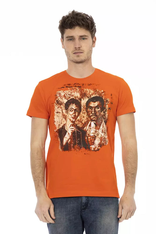 T-shirt homme en coton orange Trussardi Action