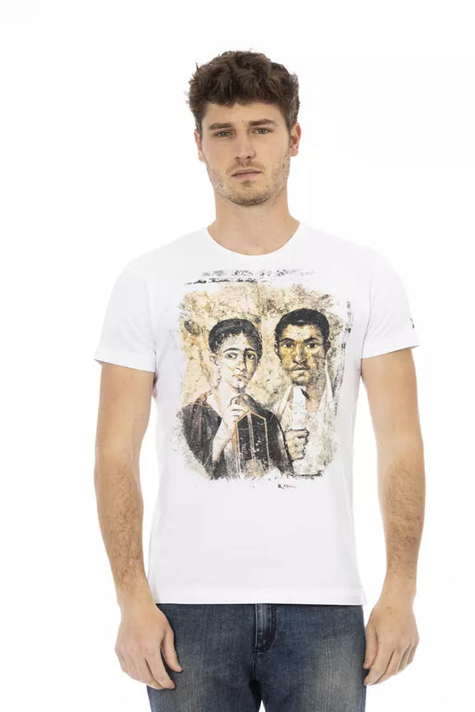 T-shirt homme en coton blanc Trussardi Action
