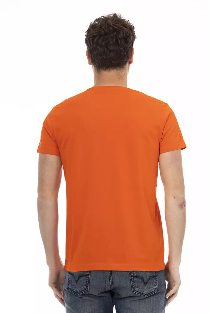 T-shirt homme en coton orange Trussardi Action