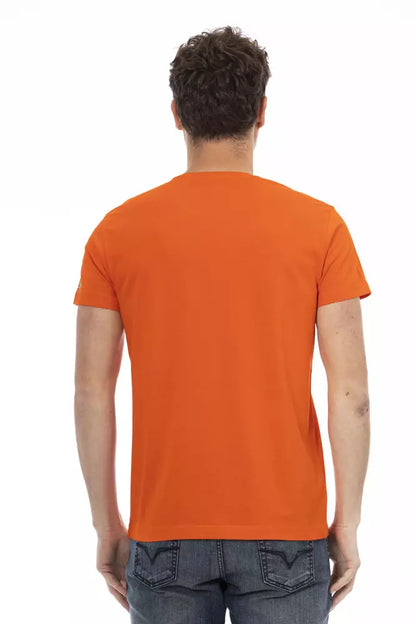 T-shirt homme en coton orange Trussardi Action