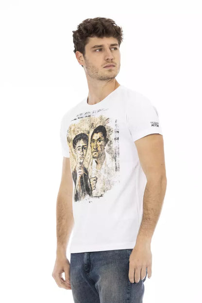 T-shirt homme en coton blanc Trussardi Action