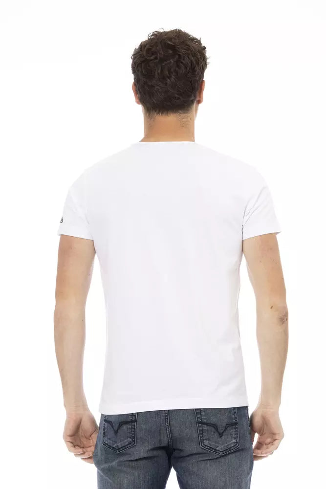 T-shirt homme en coton blanc Trussardi Action