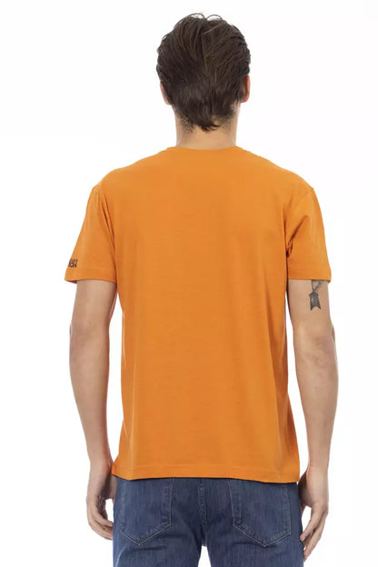 T-shirt homme en coton orange Trussardi Action