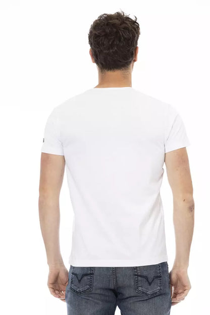 T-shirt homme en coton blanc Trussardi Action