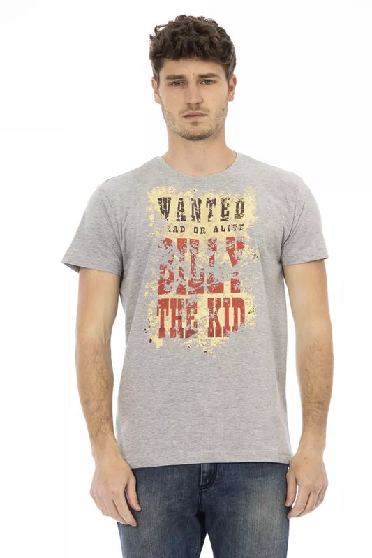 T-shirt homme en coton gris de Trussardi Action