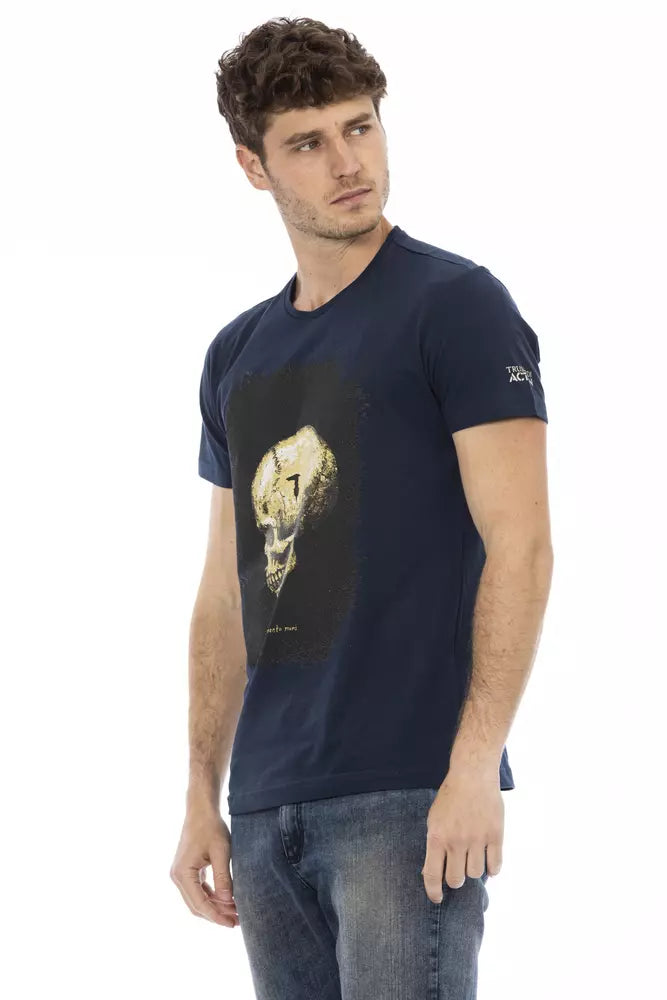 T-shirt homme en coton bleu Trussardi Action