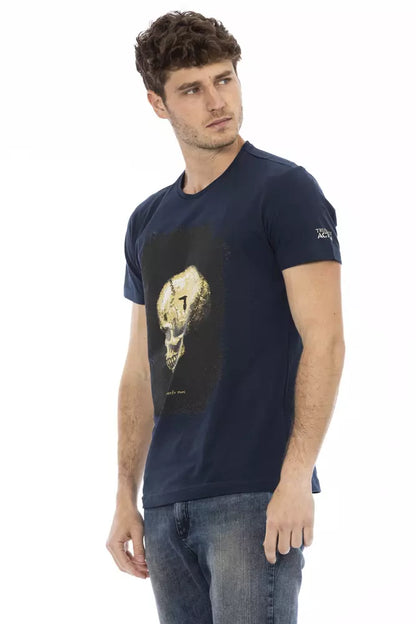 T-shirt homme en coton bleu Trussardi Action