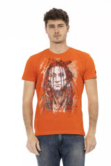 T-shirt homme en coton orange Trussardi Action