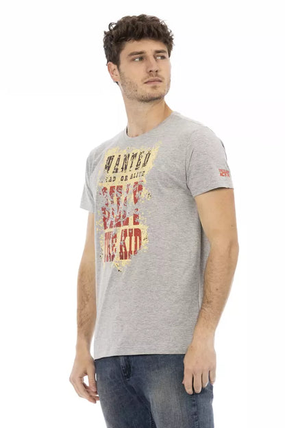 T-shirt homme en coton gris de Trussardi Action