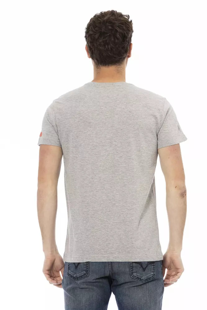 T-shirt homme en coton gris de Trussardi Action