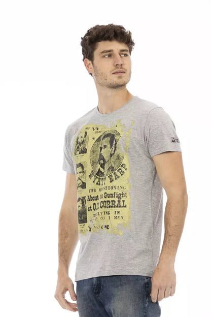 T-shirt homme en coton gris de Trussardi Action