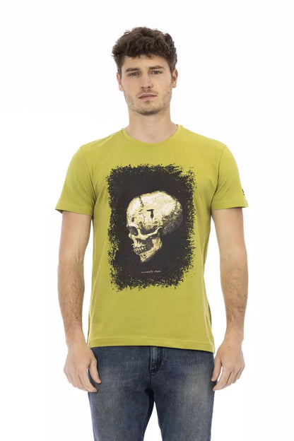 T-shirt homme en coton vert Trussardi Action