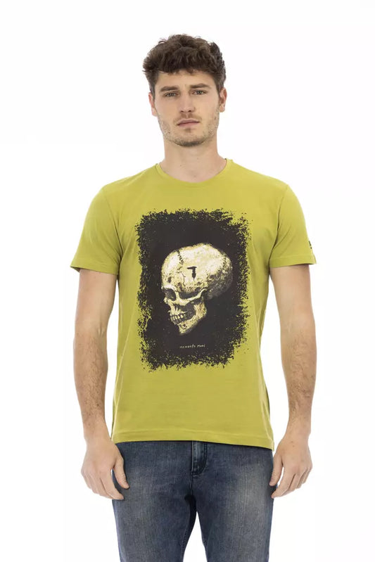 T-shirt homme en coton vert Trussardi Action