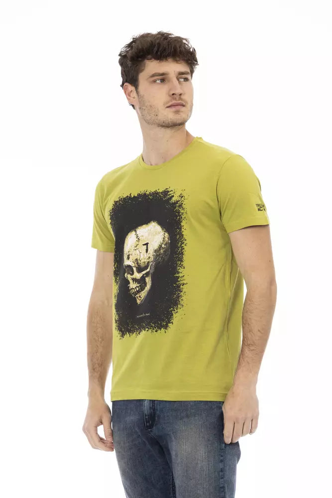 T-shirt homme en coton vert Trussardi Action