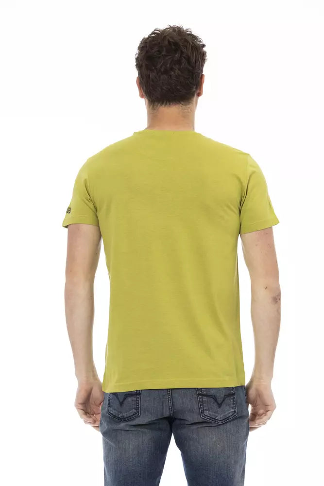 T-shirt homme en coton vert Trussardi Action