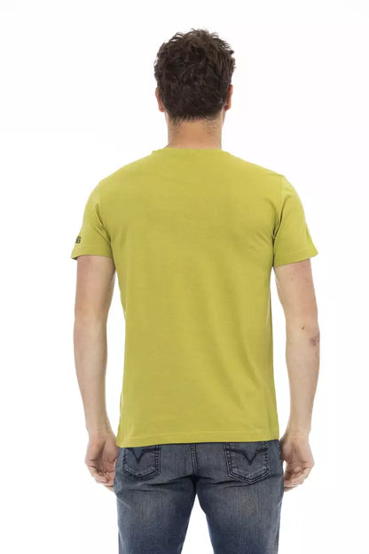 T-shirt homme en coton vert Trussardi Action