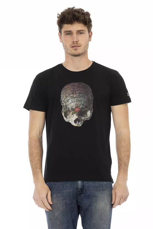 T-shirt homme en coton noir Trussardi Action