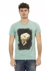 T-shirt homme en coton vert Trussardi Action