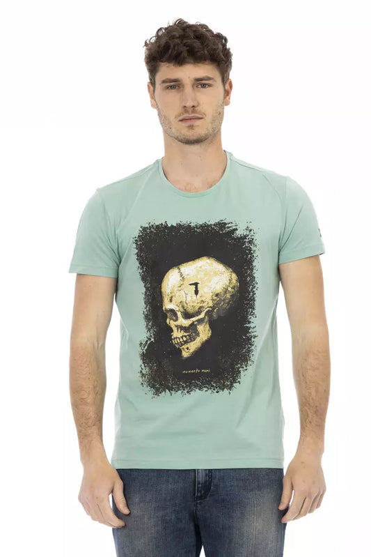 T-shirt homme en coton vert Trussardi Action