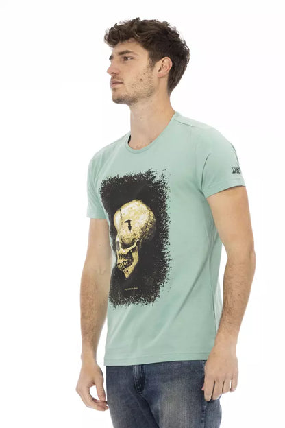 T-shirt homme en coton vert Trussardi Action