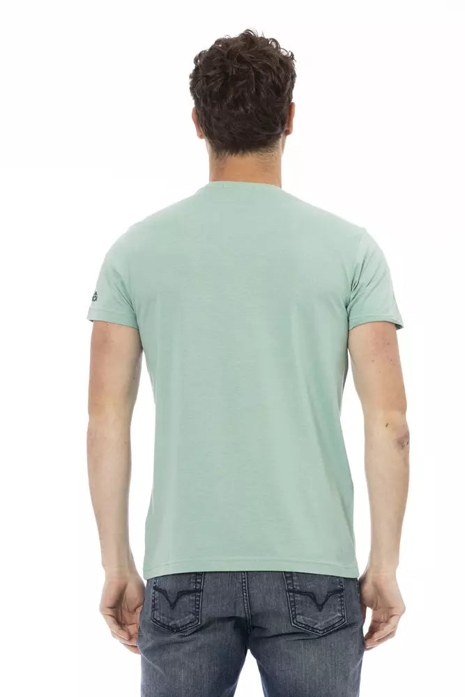 T-shirt homme en coton vert Trussardi Action