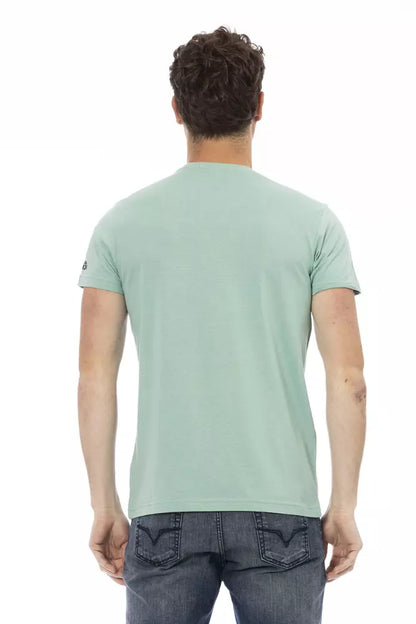T-shirt homme en coton vert Trussardi Action