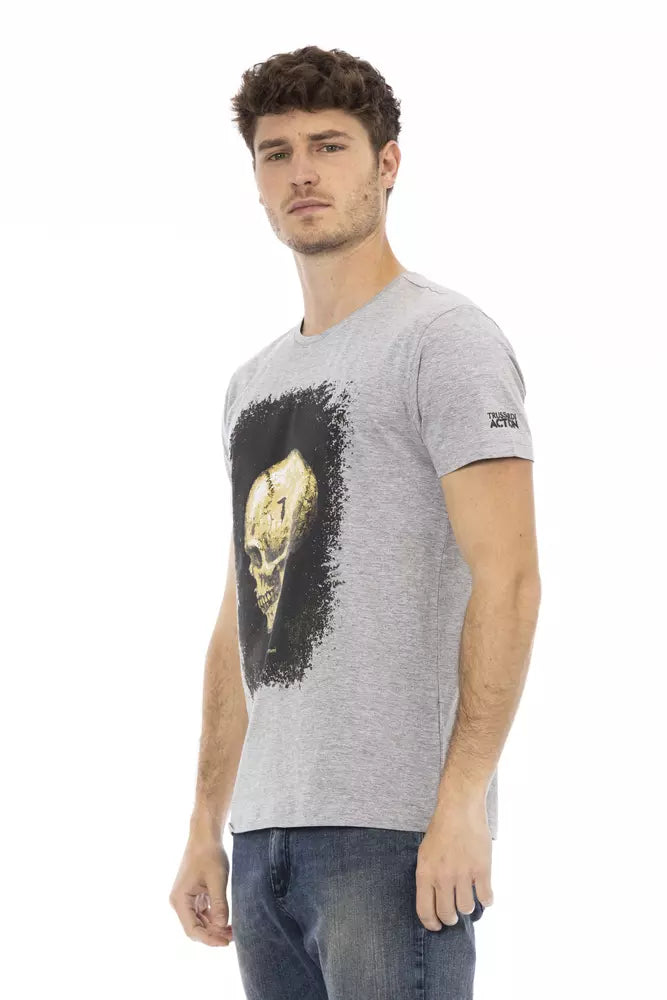 T-shirt homme en coton gris de Trussardi Action
