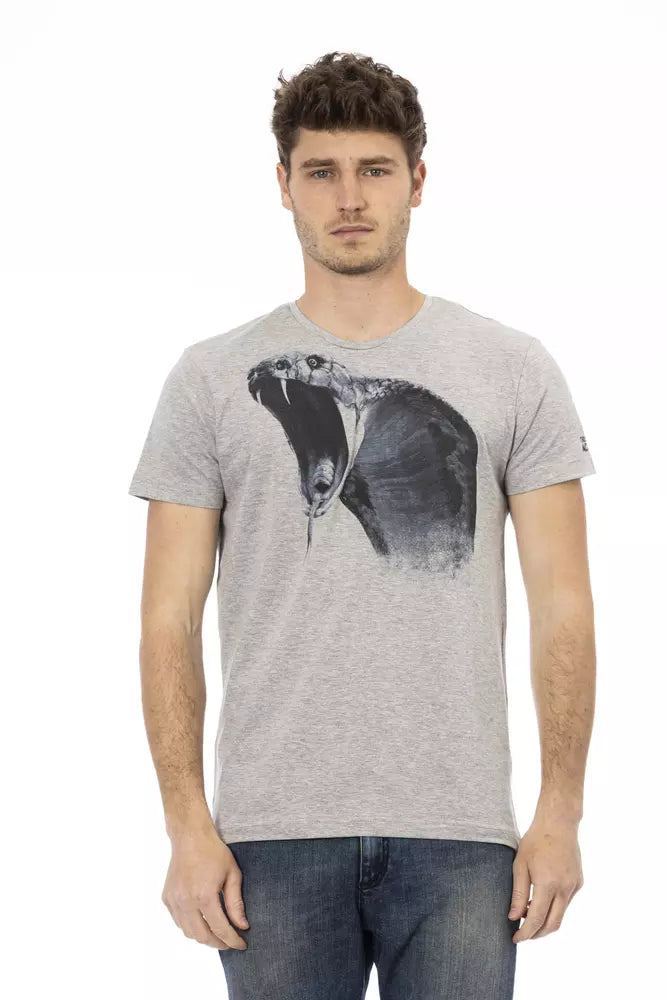 T-shirt homme en coton gris de Trussardi Action
