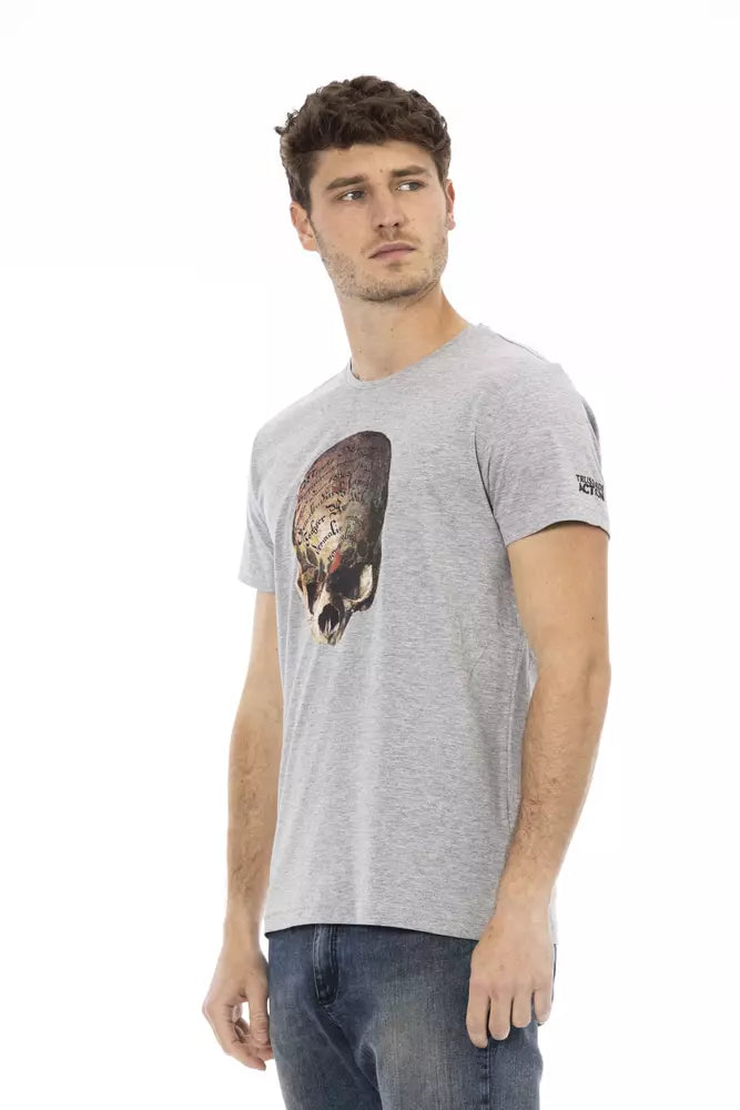 T-shirt homme en coton gris de Trussardi Action