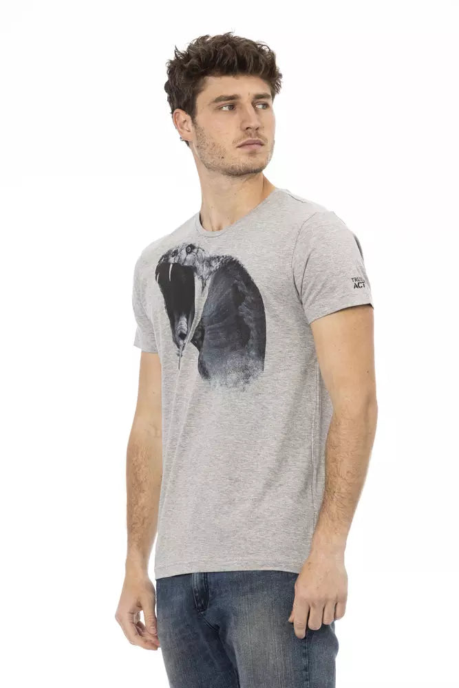 T-shirt homme en coton gris de Trussardi Action