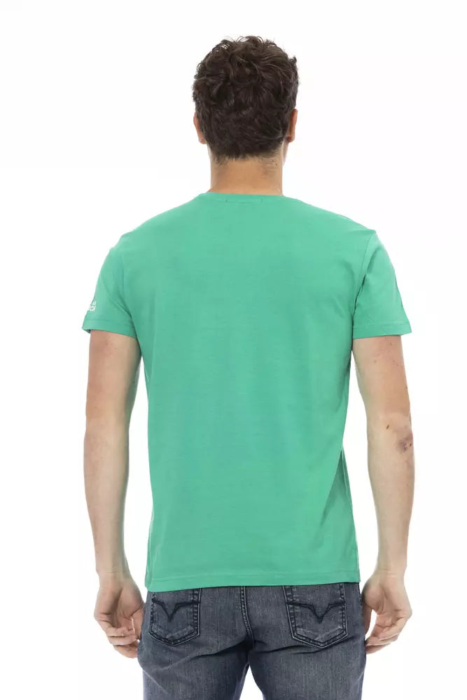 T-shirt homme en coton vert Trussardi Action