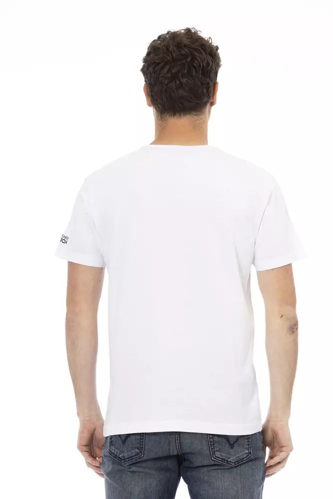 T-shirt homme en coton blanc Trussardi Action