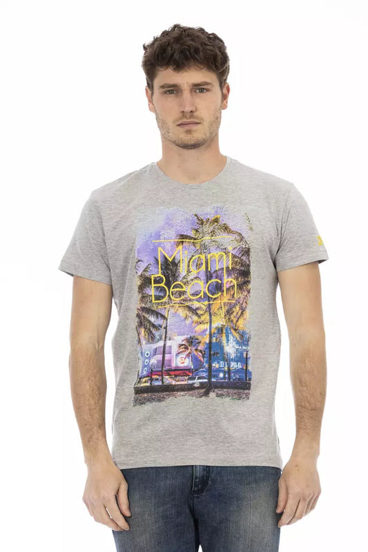 T-shirt homme en coton gris de Trussardi Action