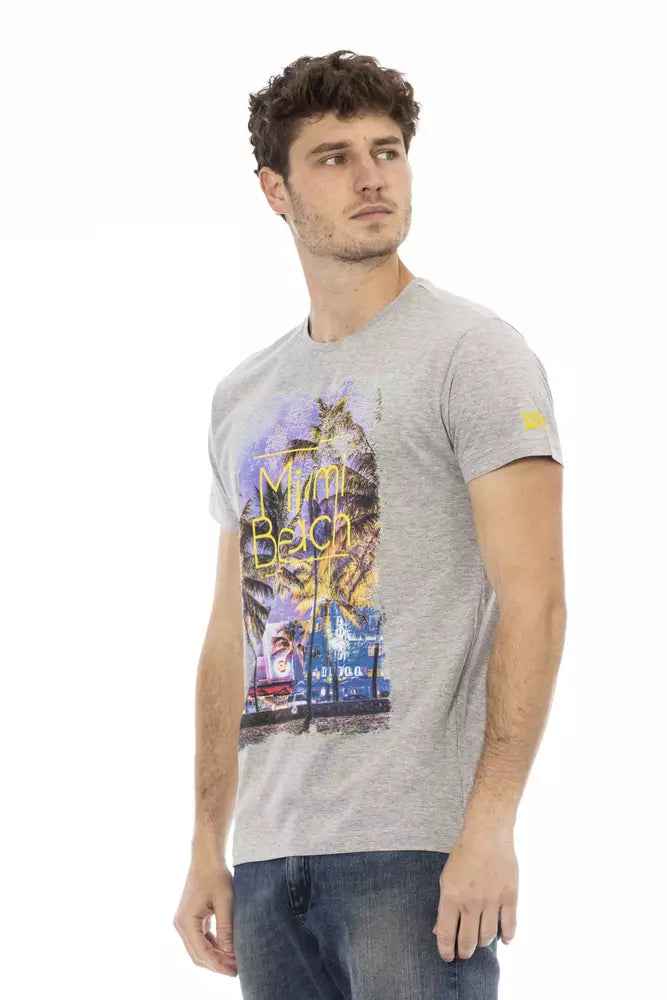 T-shirt homme en coton gris de Trussardi Action
