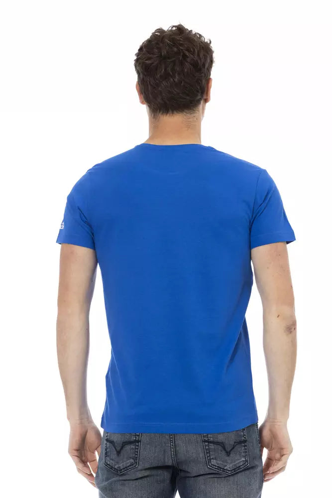 T-shirt homme en coton bleu Trussardi Action