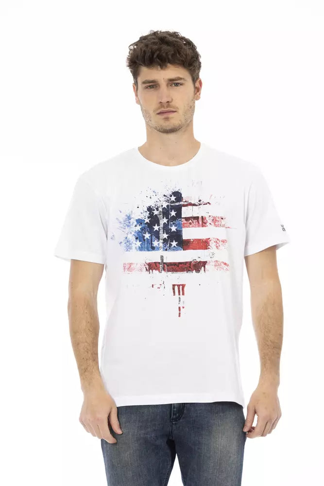 T-shirt homme en coton blanc Trussardi Action