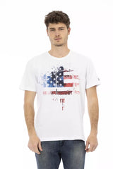 T-shirt homme en coton blanc Trussardi Action