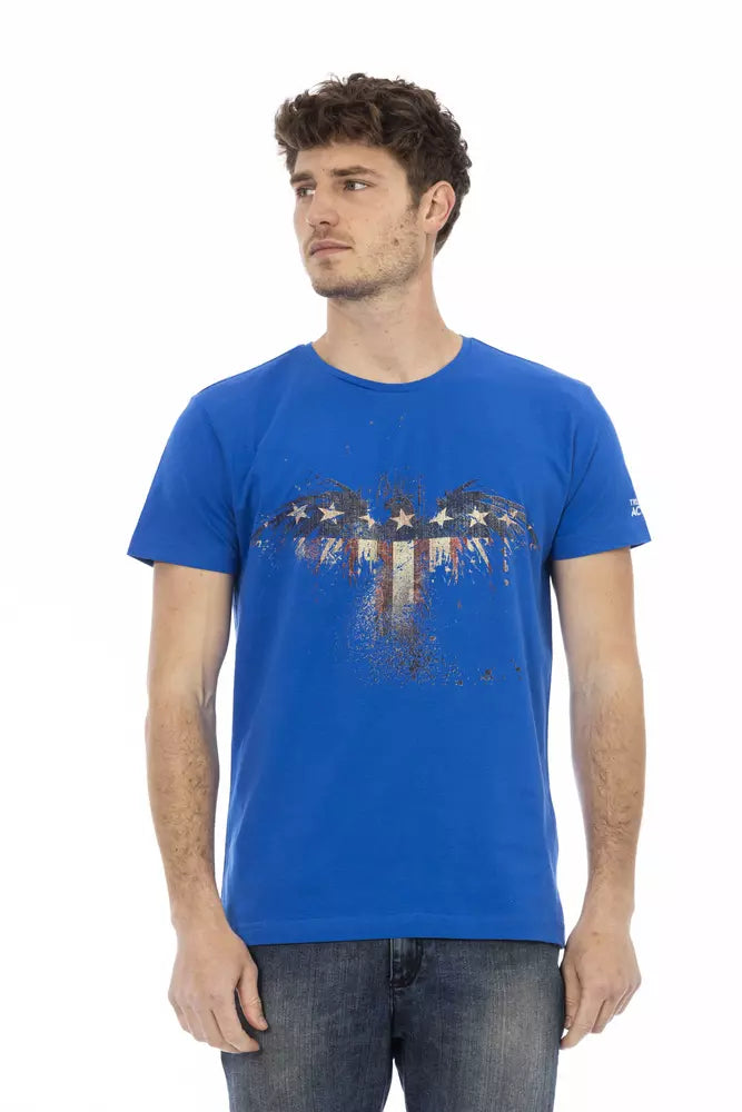 Trussardi heren T-shirt van katoen in de kleur 'Action Blue'