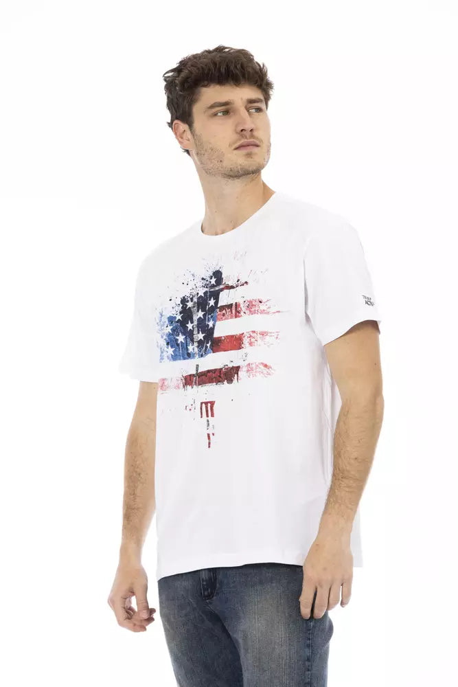 T-shirt homme en coton blanc Trussardi Action