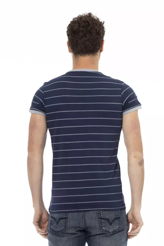 T-shirt homme en coton bleu Trussardi Action