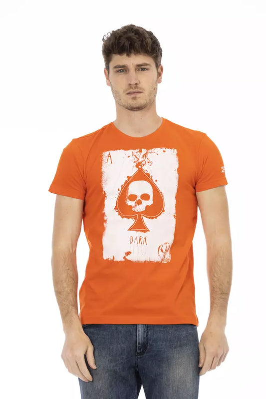 T-shirt homme en coton orange Trussardi Action