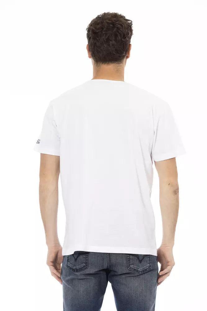 T-shirt homme en coton blanc Trussardi Action