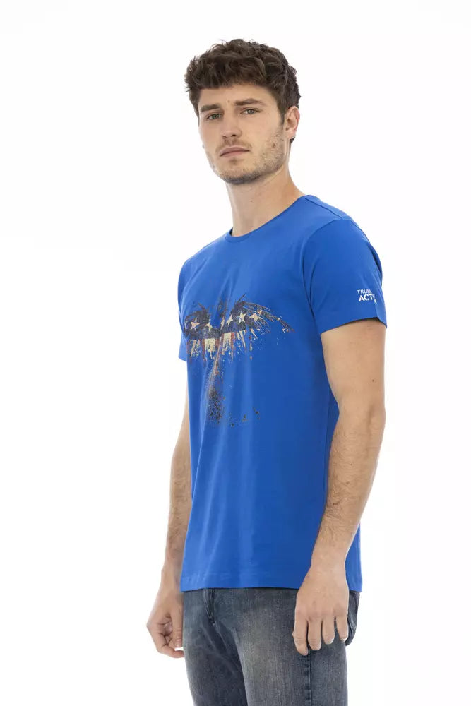 Trussardi heren T-shirt van katoen in de kleur 'Action Blue'