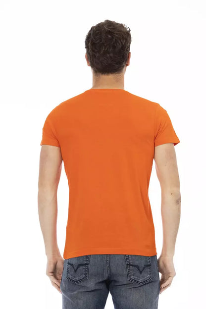 T-shirt homme en coton orange Trussardi Action